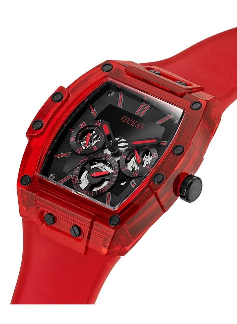 GUESS ساعة يد رجالية أنالوج سيليكون - GW0203G5 - 43 مم - Image 2